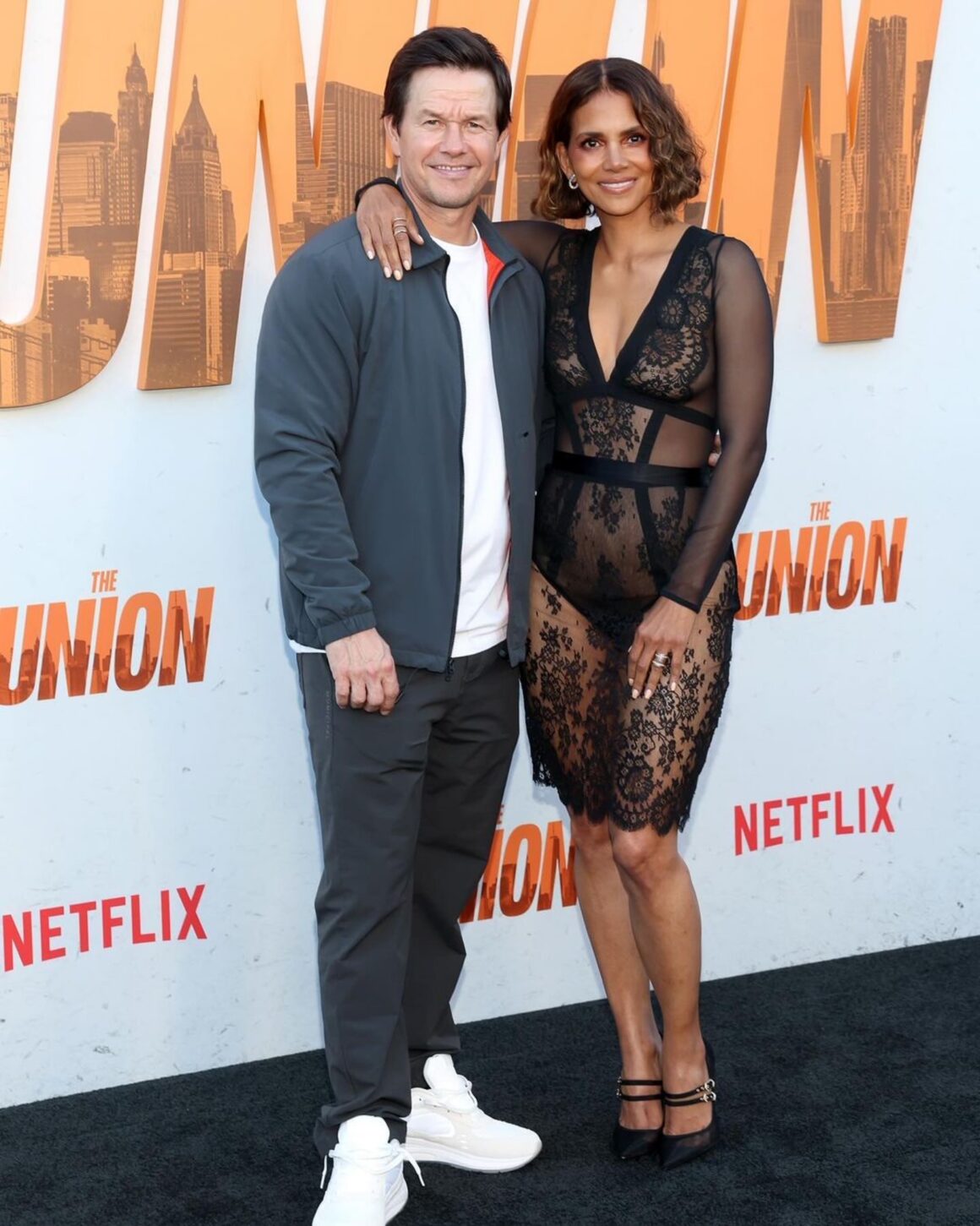 Halle Berry Wears Black Lace La Perla 2016 Dress to The Premiere of the Union in LA